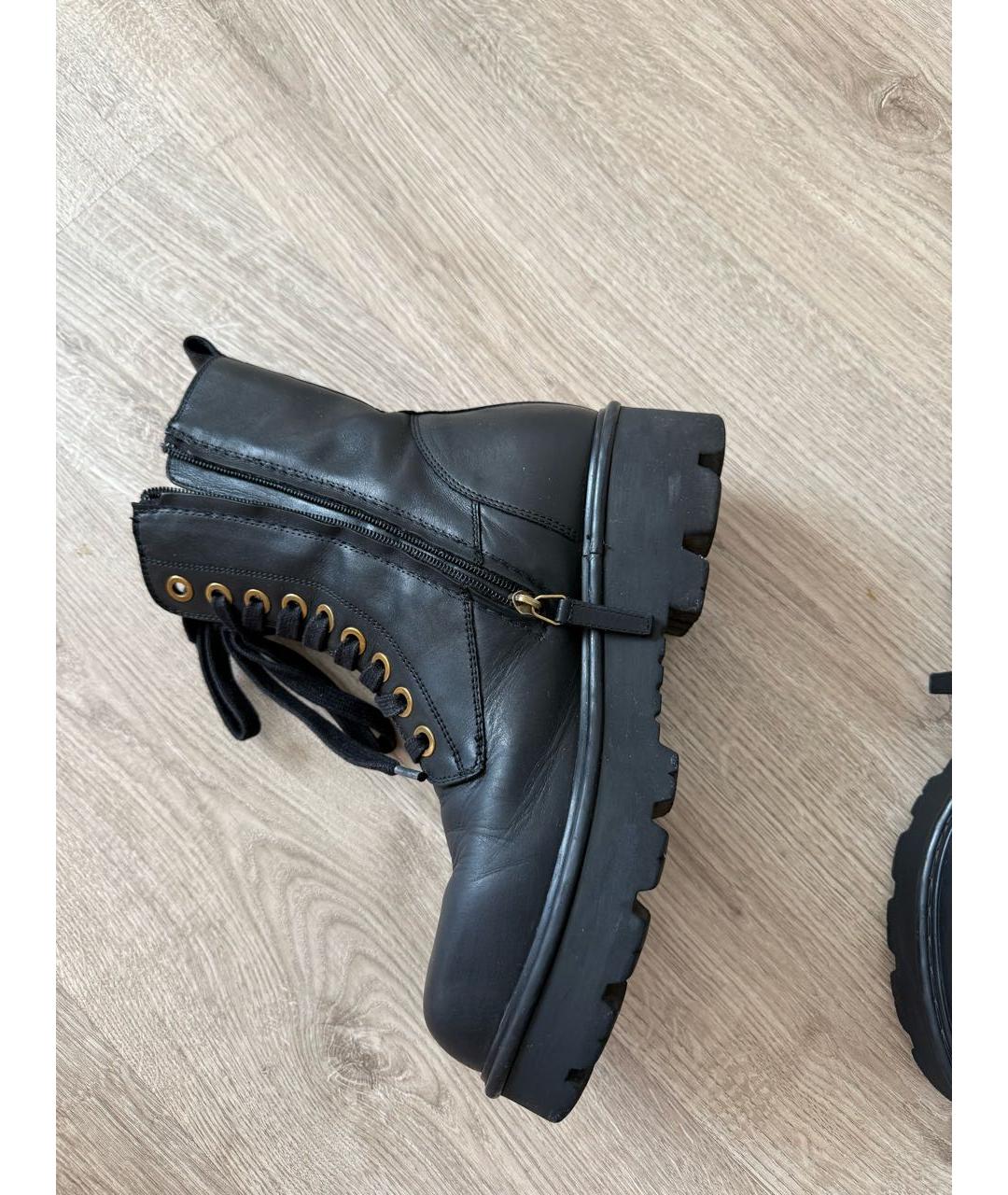 TWIN-SET Черные кожаные ботинки, фото 3