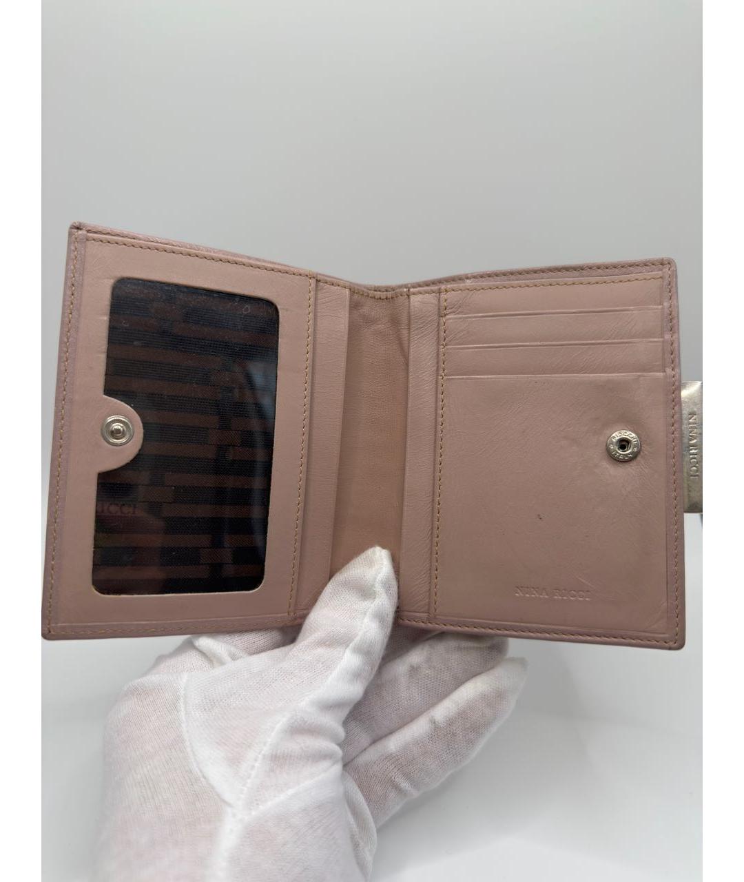 NINA RICCI Розовый кожаный кошелек, фото 5