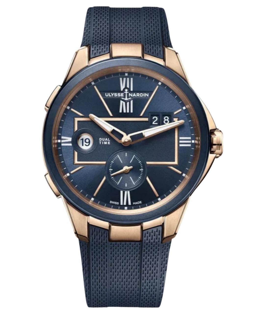 Ulysse Nardin Синие часы из розового золота, фото 1