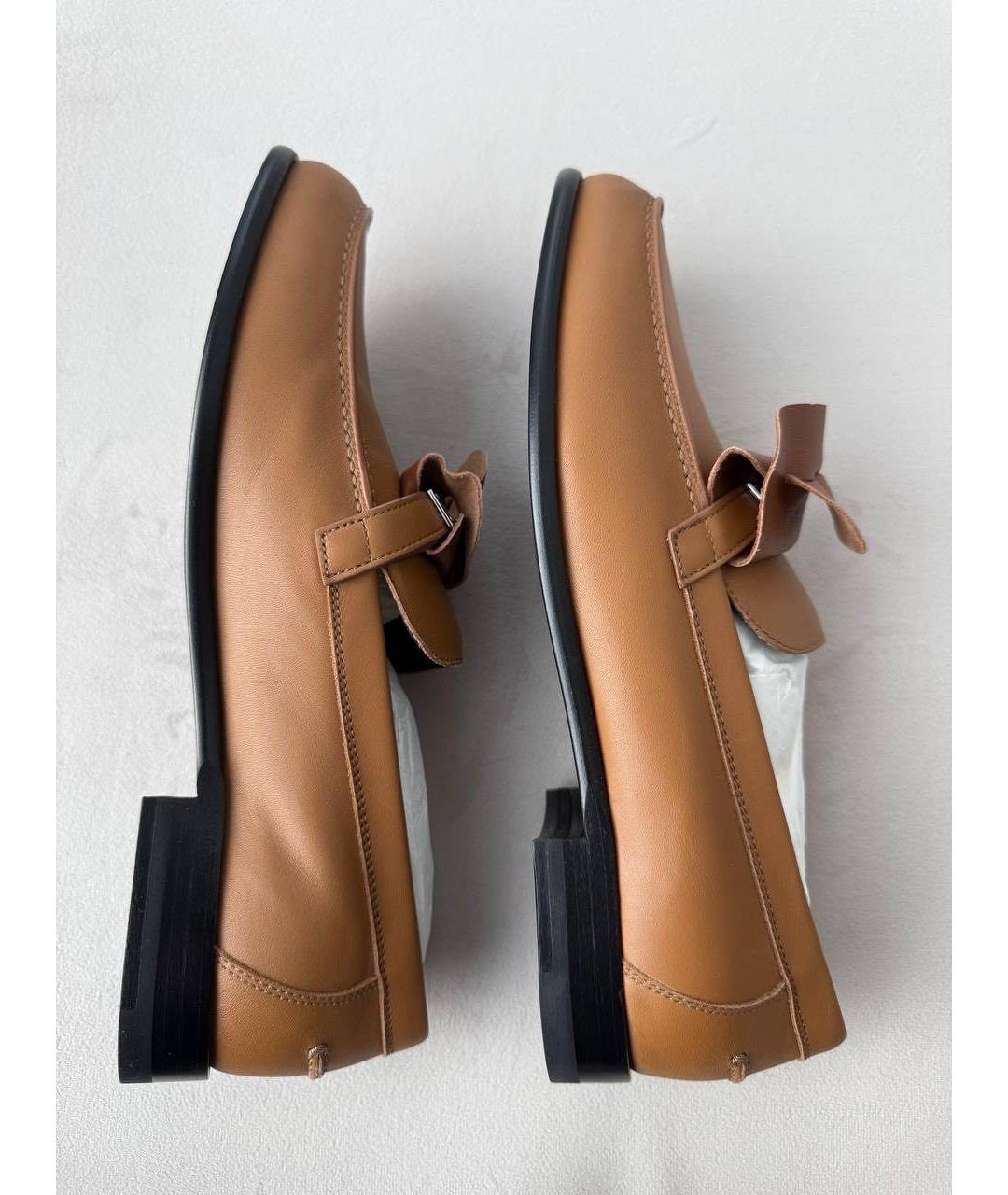 HERMES Коричневые кожаные лоферы, фото 5