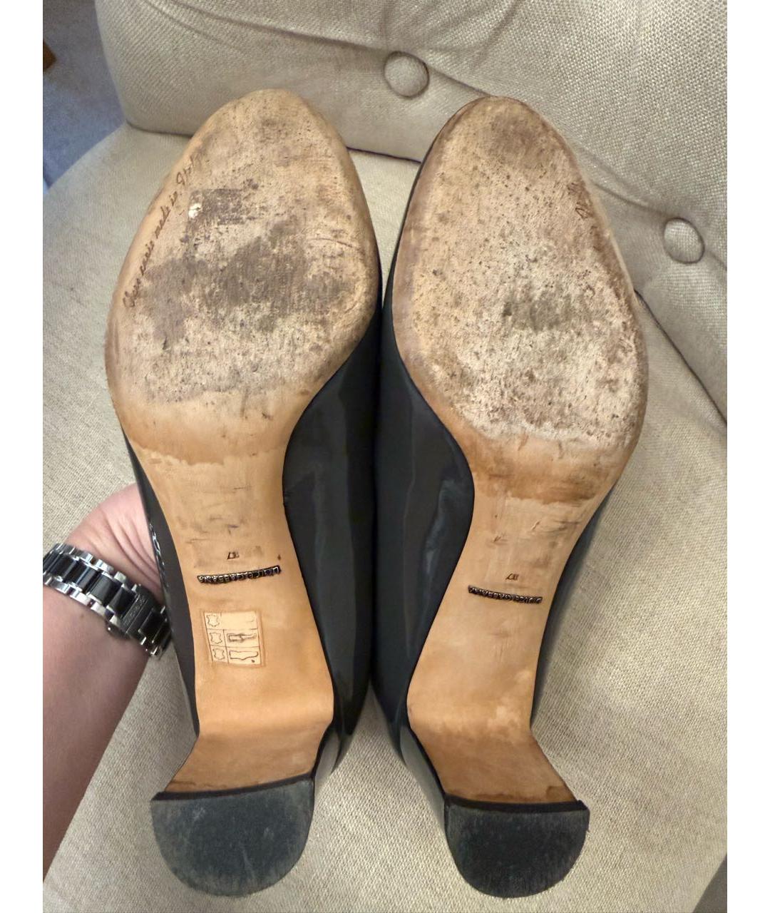 DOLCE&GABBANA Серые туфли из лакированной кожи, фото 4