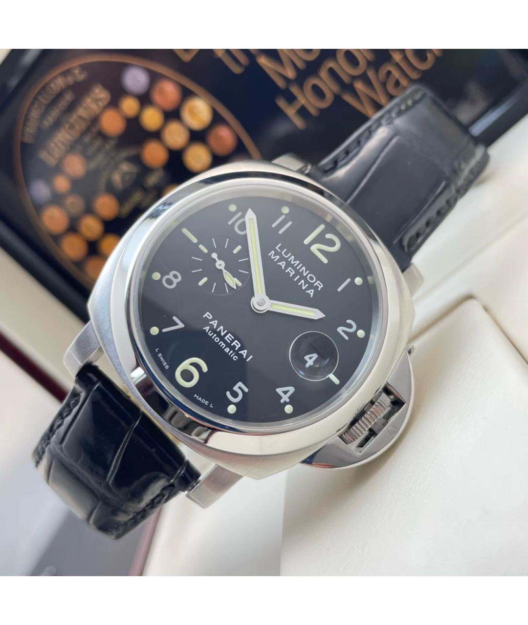 PANERAI Черные металлические часы, фото 7