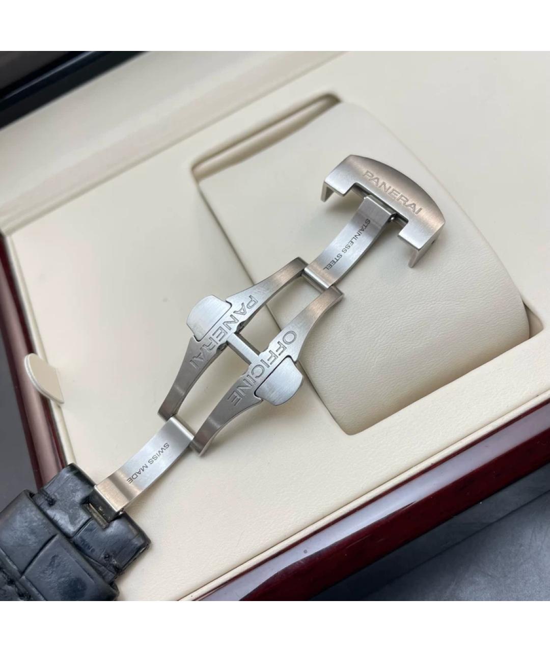 PANERAI Черные металлические часы, фото 8