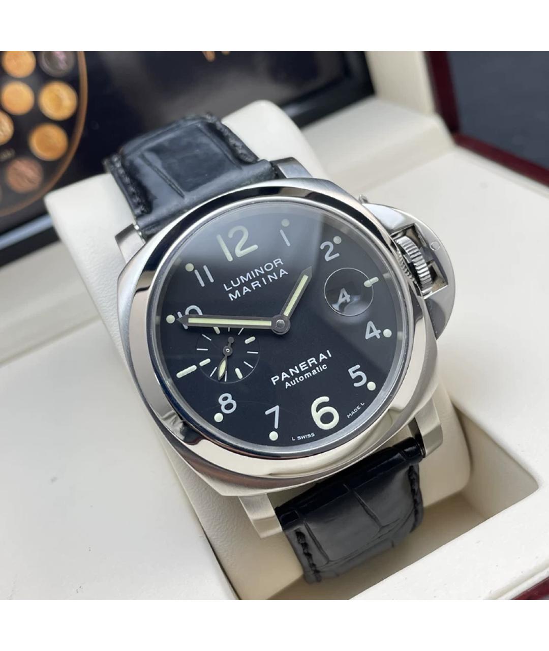 PANERAI Черные металлические часы, фото 3