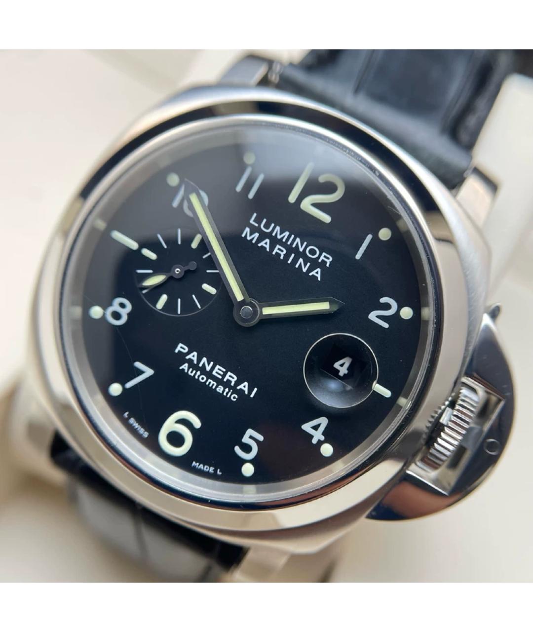 PANERAI Черные металлические часы, фото 2