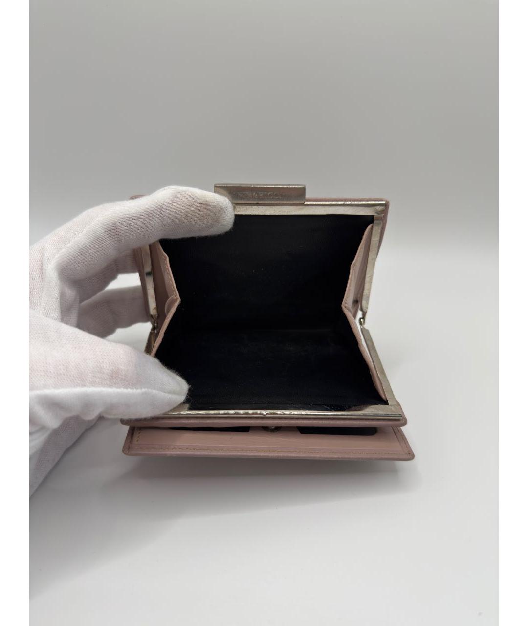 NINA RICCI Розовый кожаный кошелек, фото 6