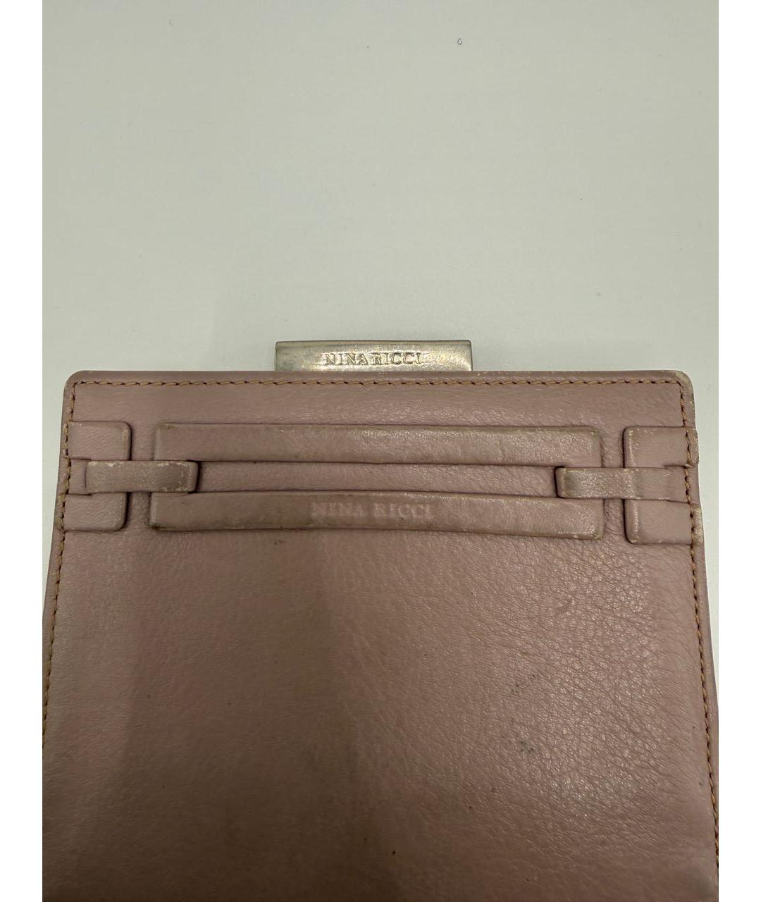 NINA RICCI Розовый кожаный кошелек, фото 3