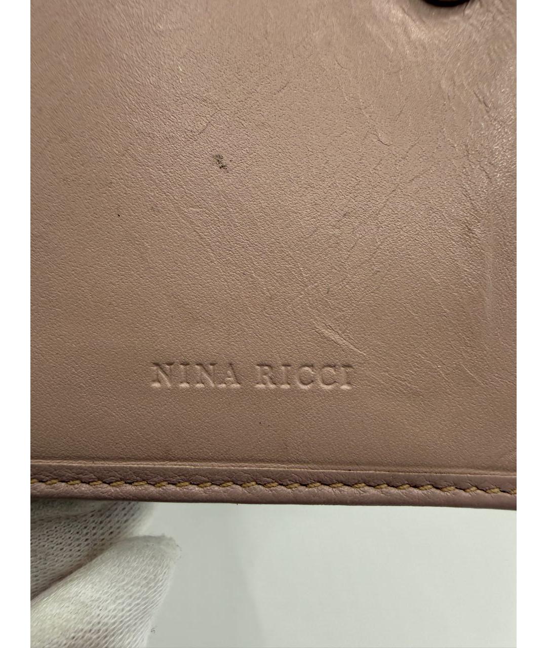 NINA RICCI Розовый кожаный кошелек, фото 4