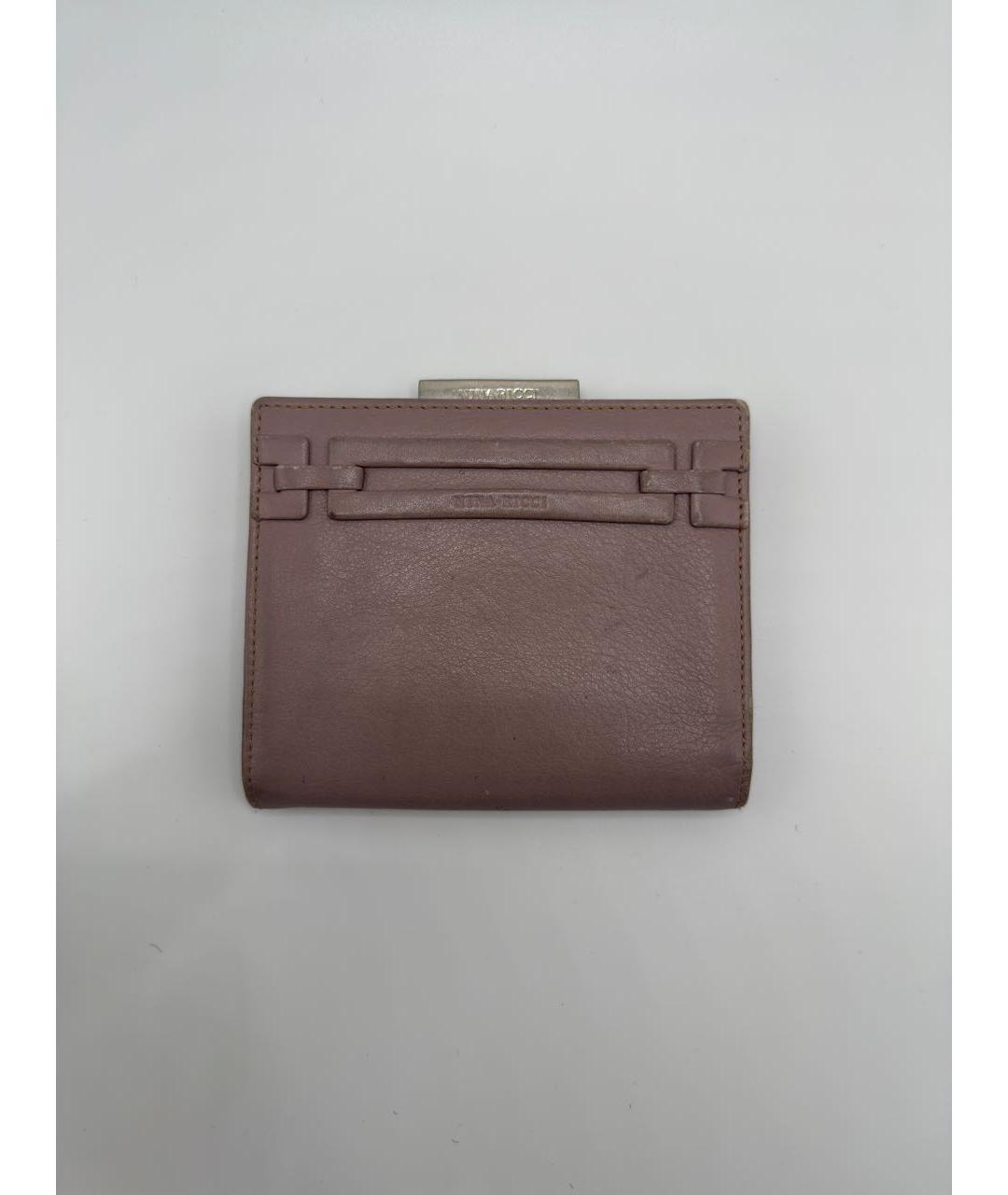 NINA RICCI Розовый кожаный кошелек, фото 8