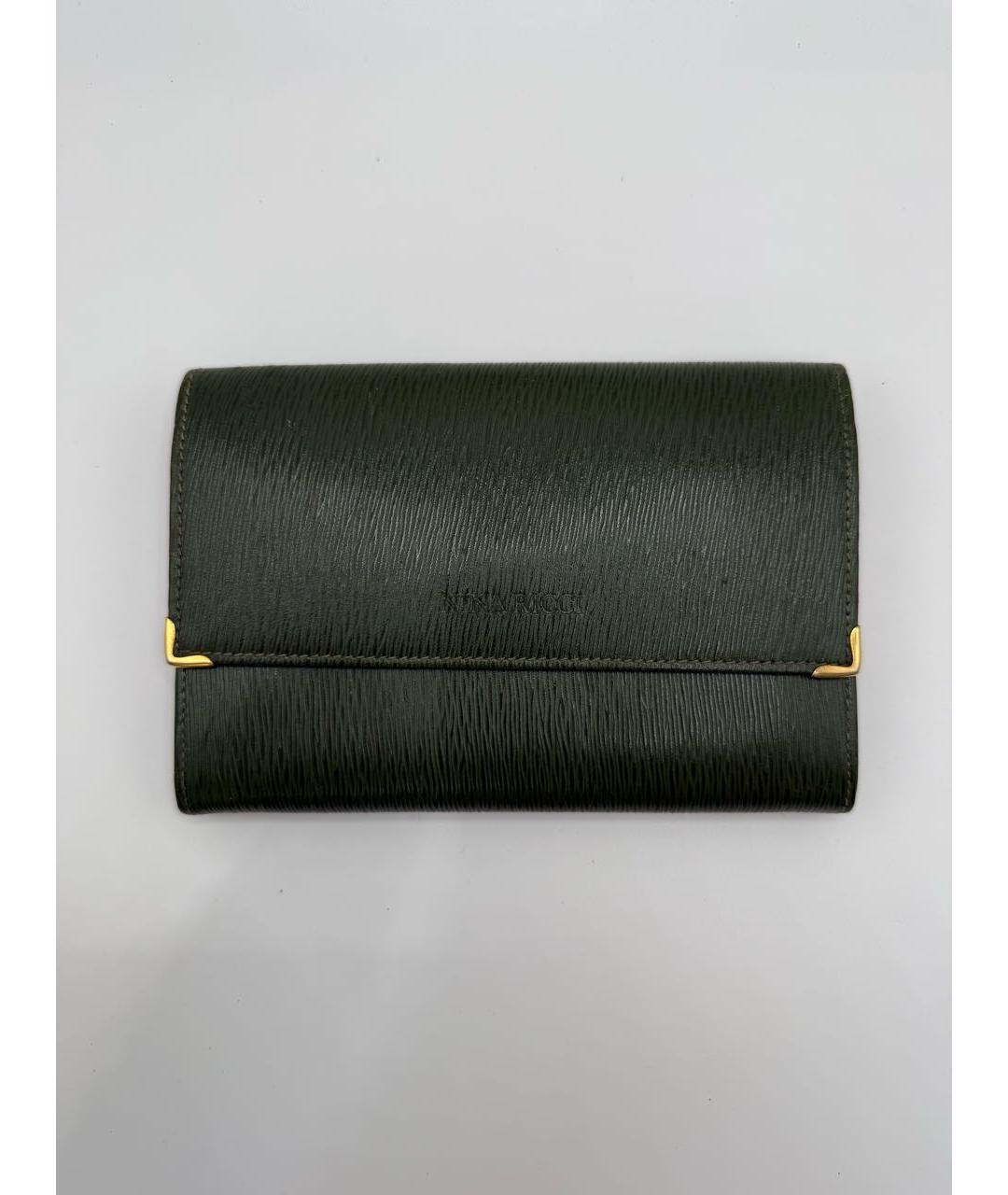 NINA RICCI Зеленый кожаный кошелек, фото 6