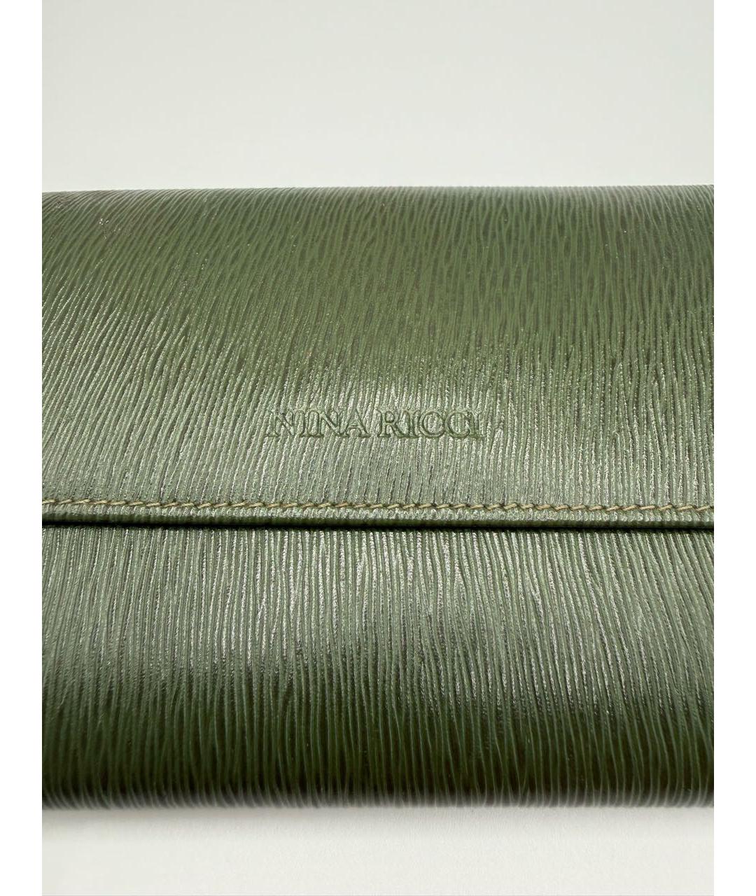 NINA RICCI Зеленый кожаный кошелек, фото 3