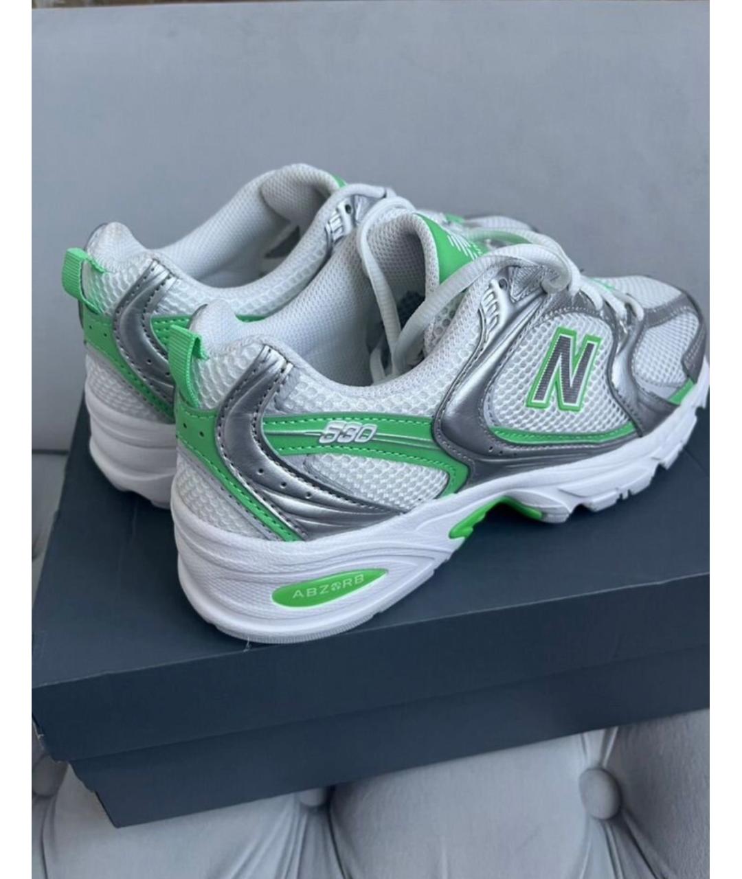 NEW BALANCE Белые кожаные кроссовки, фото 2