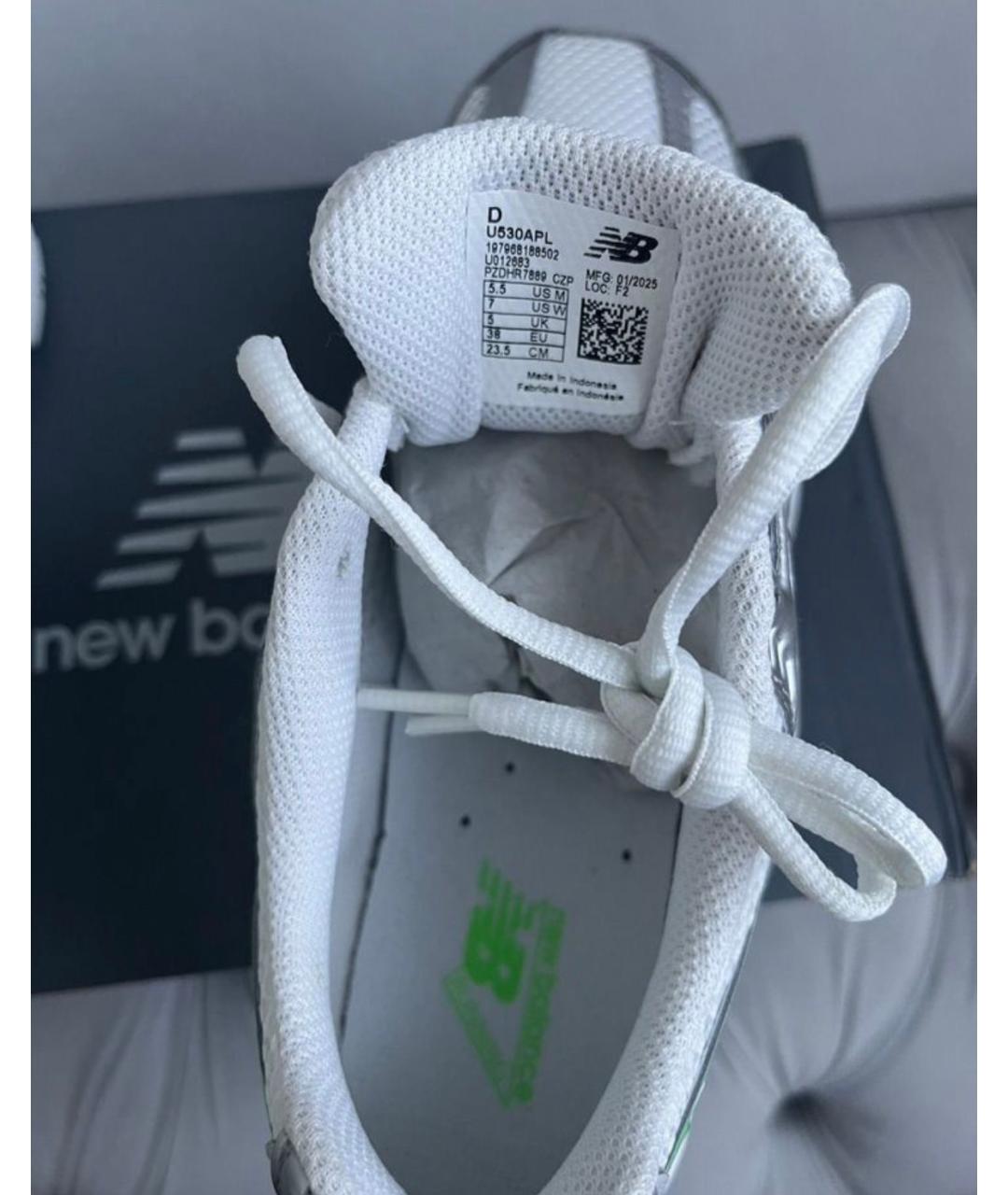 NEW BALANCE Белые кожаные кроссовки, фото 6