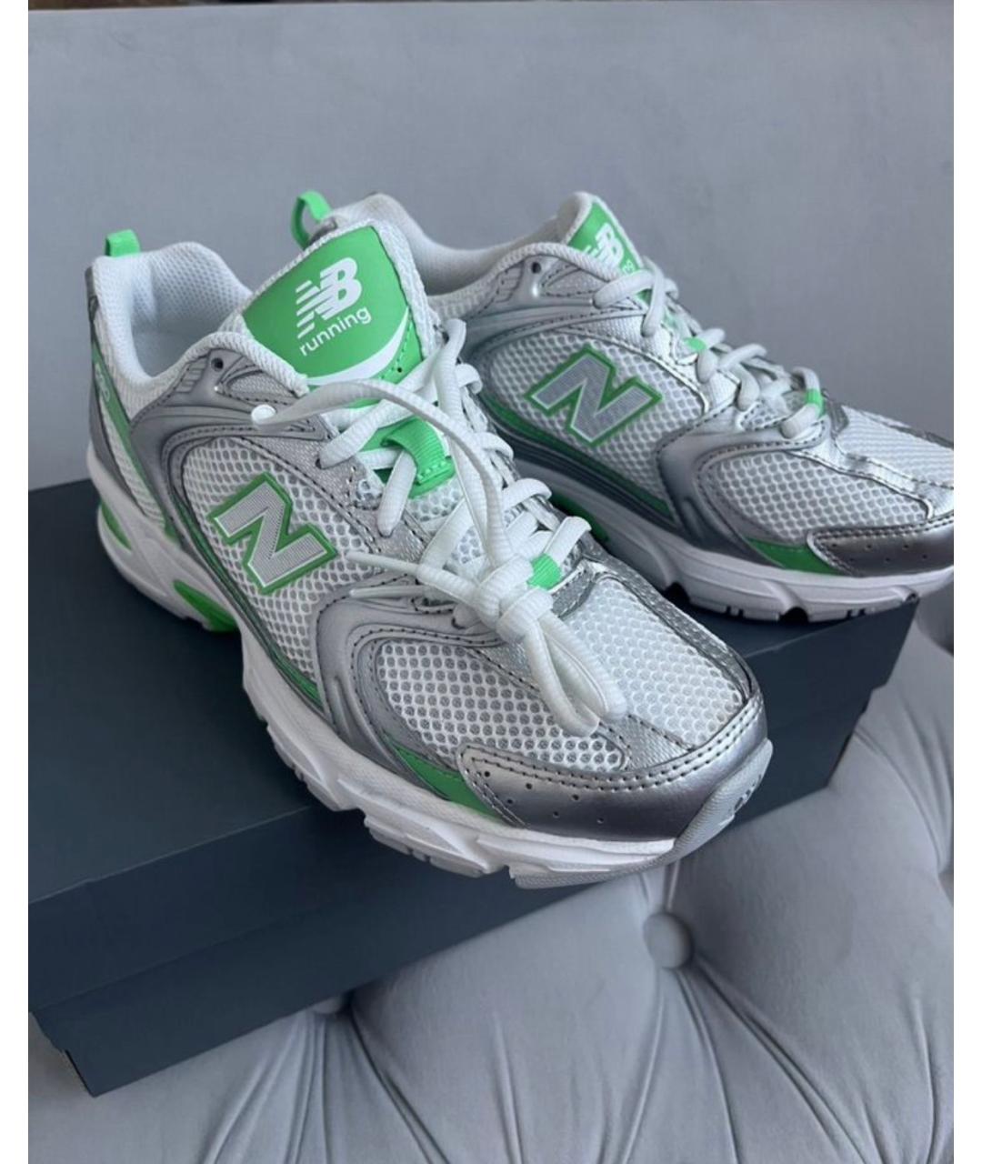 NEW BALANCE Белые кожаные кроссовки, фото 3