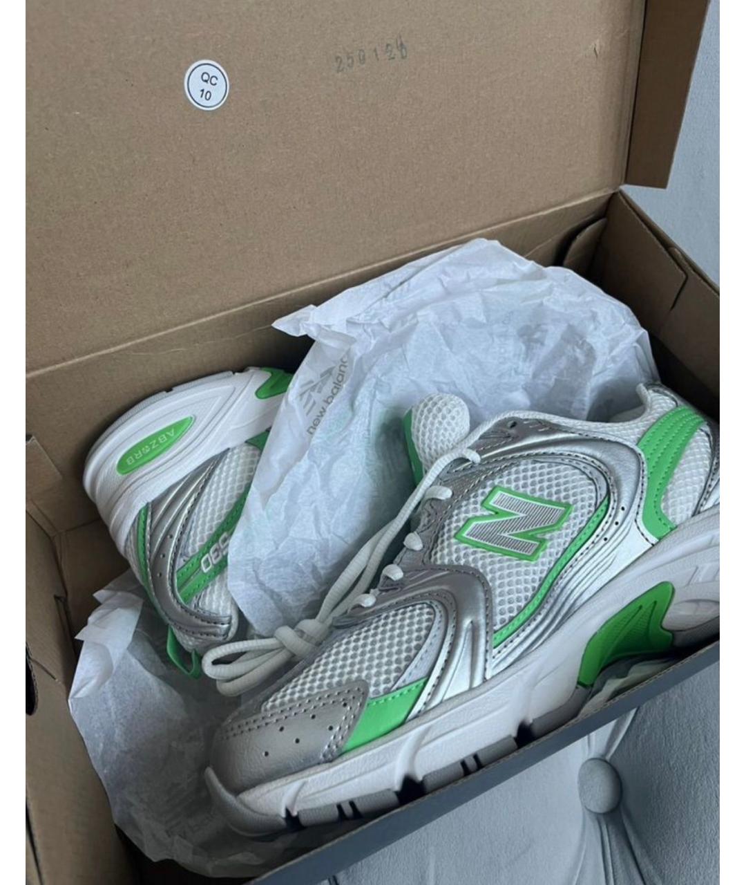 NEW BALANCE Белые кожаные кроссовки, фото 7