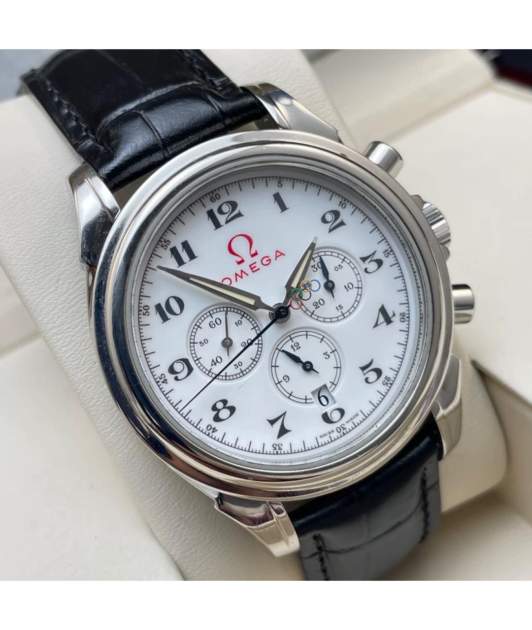 OMEGA Белые металлические часы, фото 3