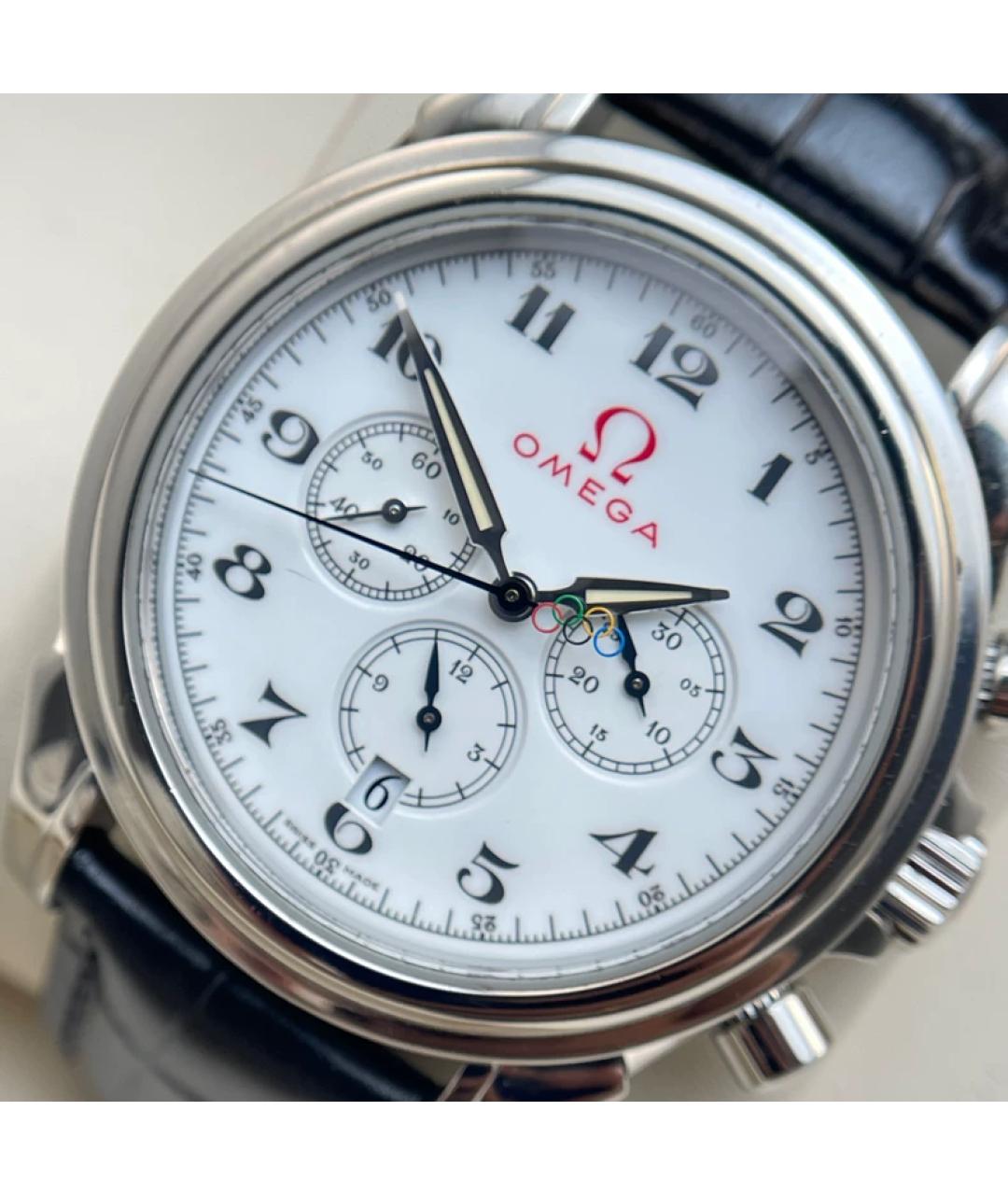 OMEGA Белые металлические часы, фото 2