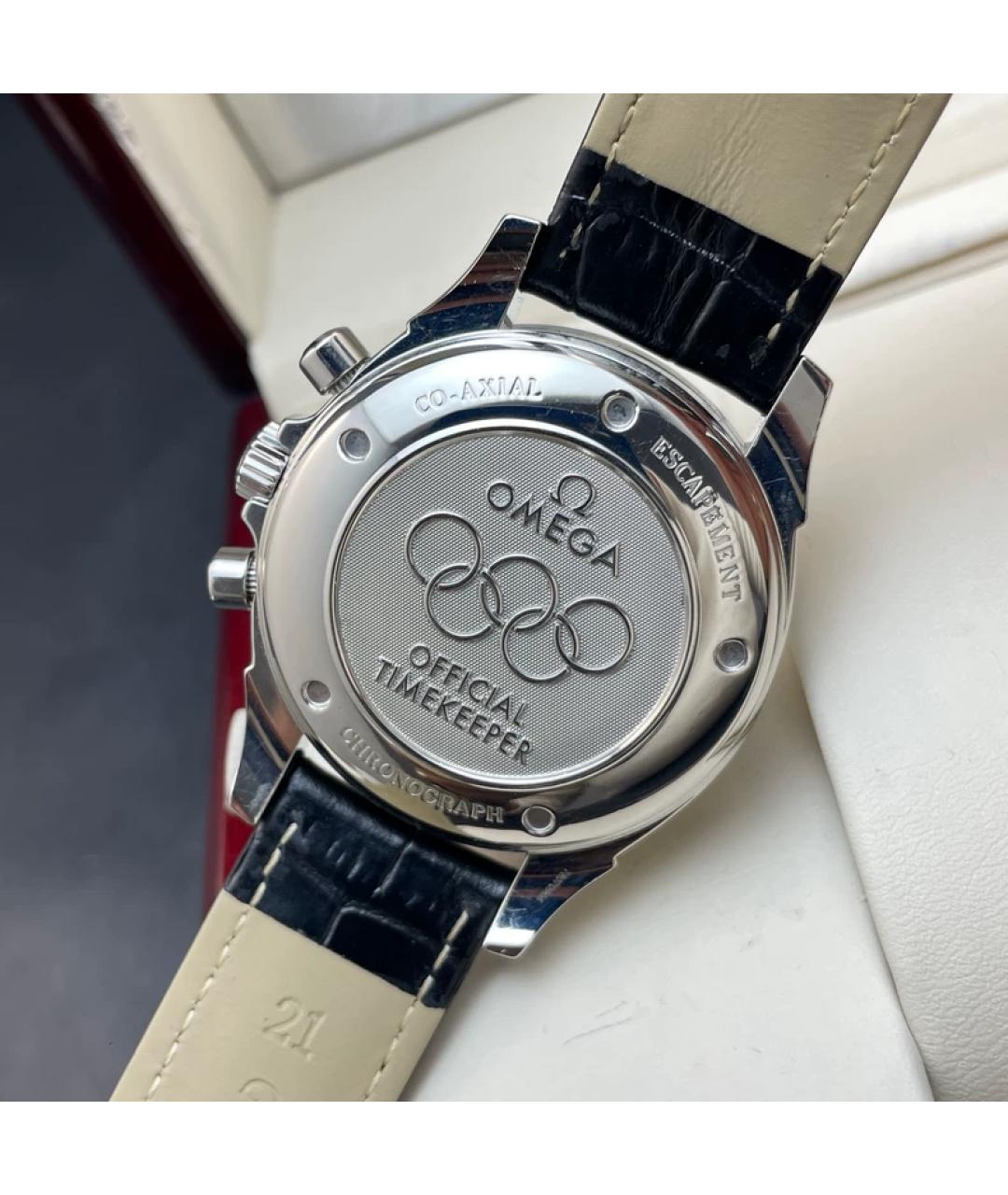 OMEGA Белые металлические часы, фото 4