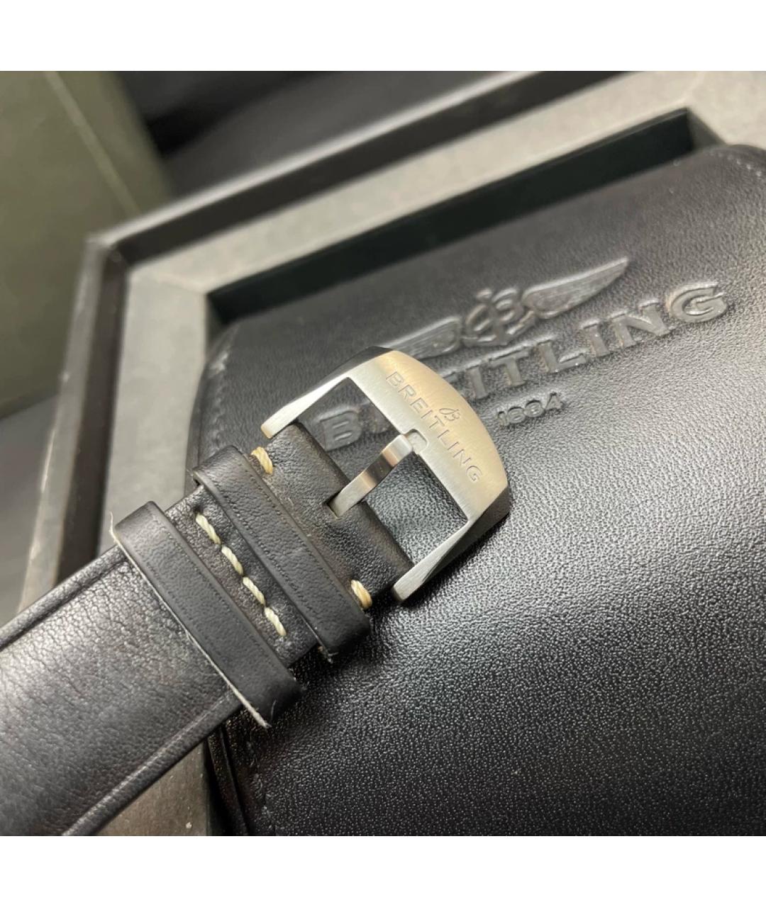 BREITLING Черные металлические часы, фото 7