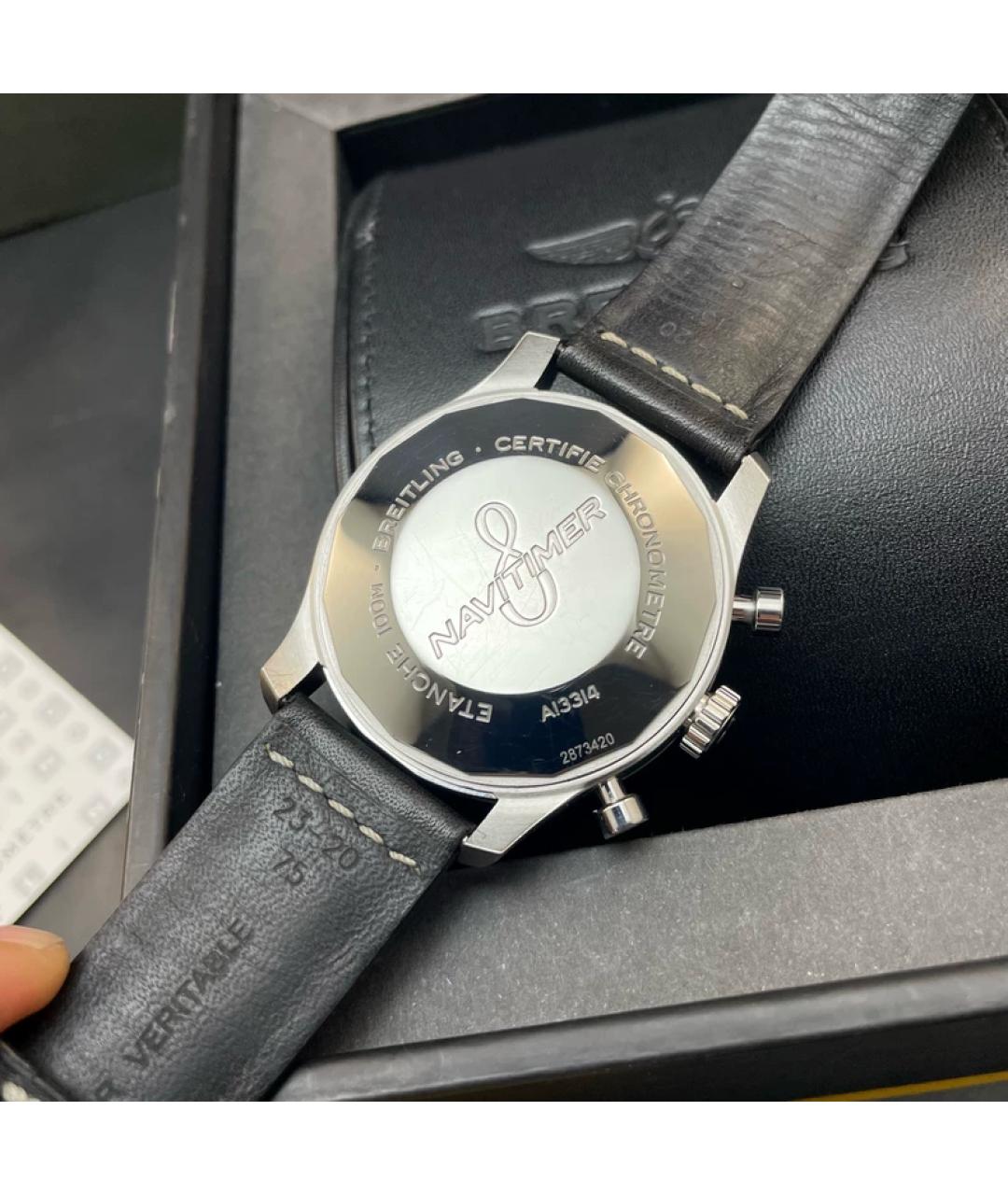 BREITLING Черные металлические часы, фото 4