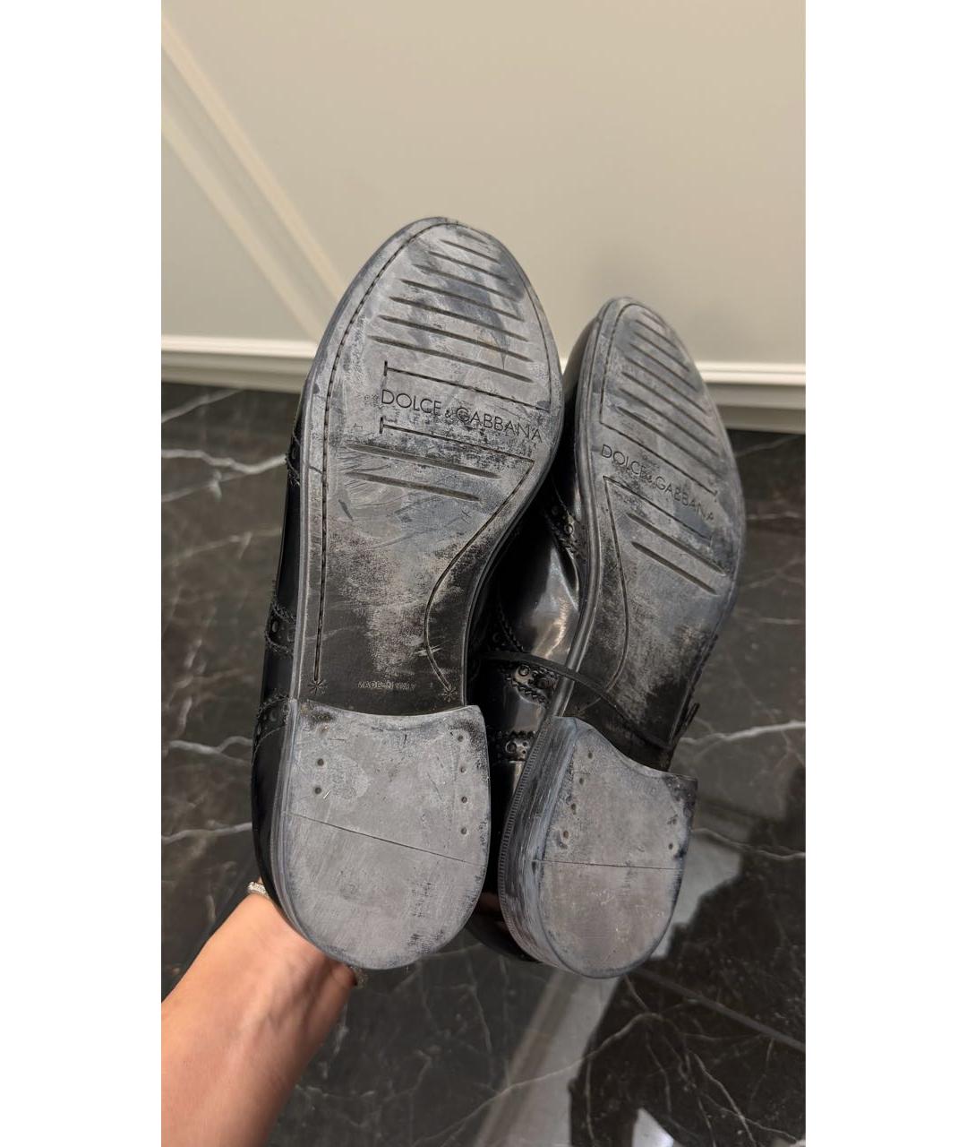 DOLCE&GABBANA Черные лоферы из лакированной кожи, фото 6