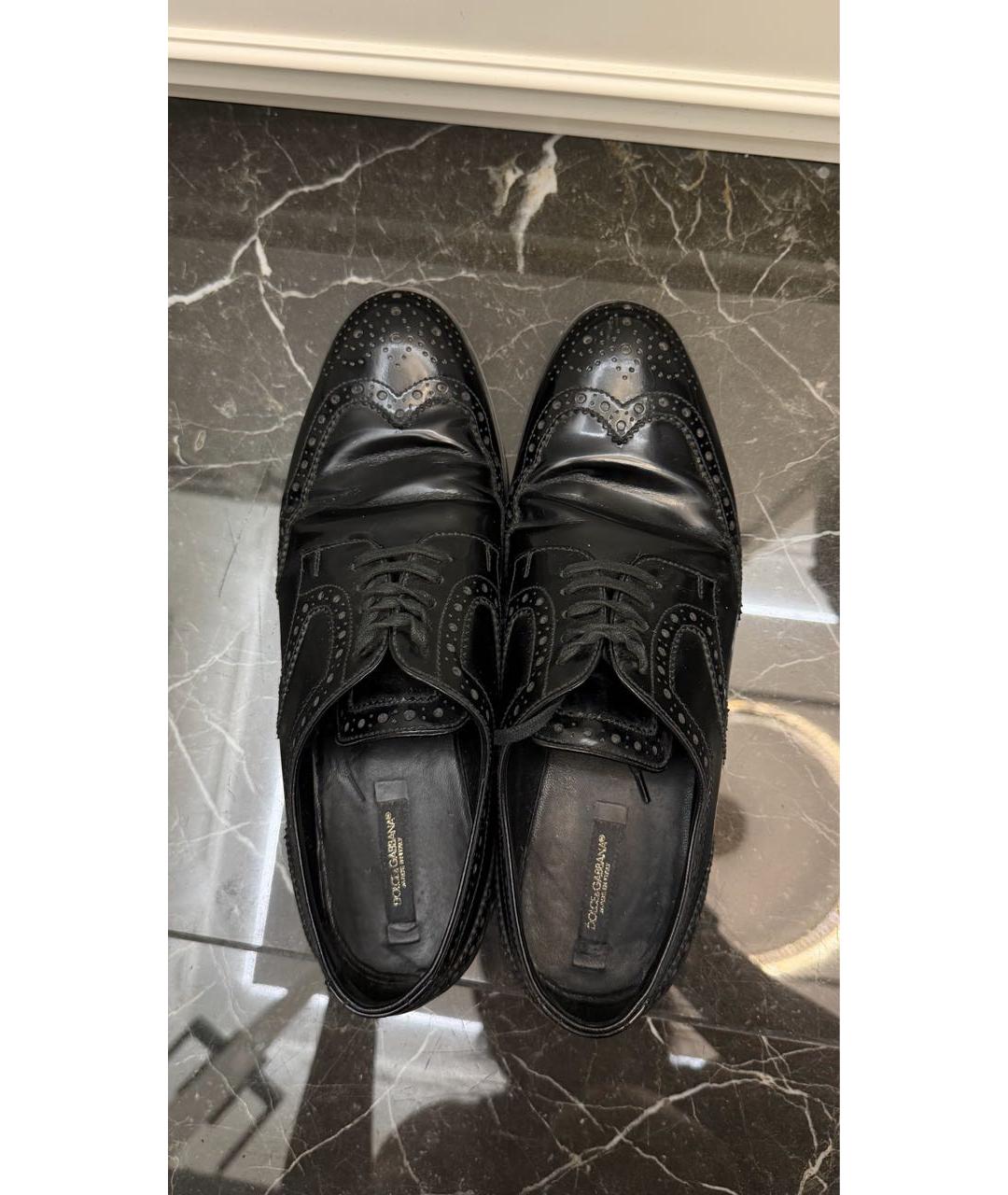 DOLCE&GABBANA Черные лоферы из лакированной кожи, фото 3