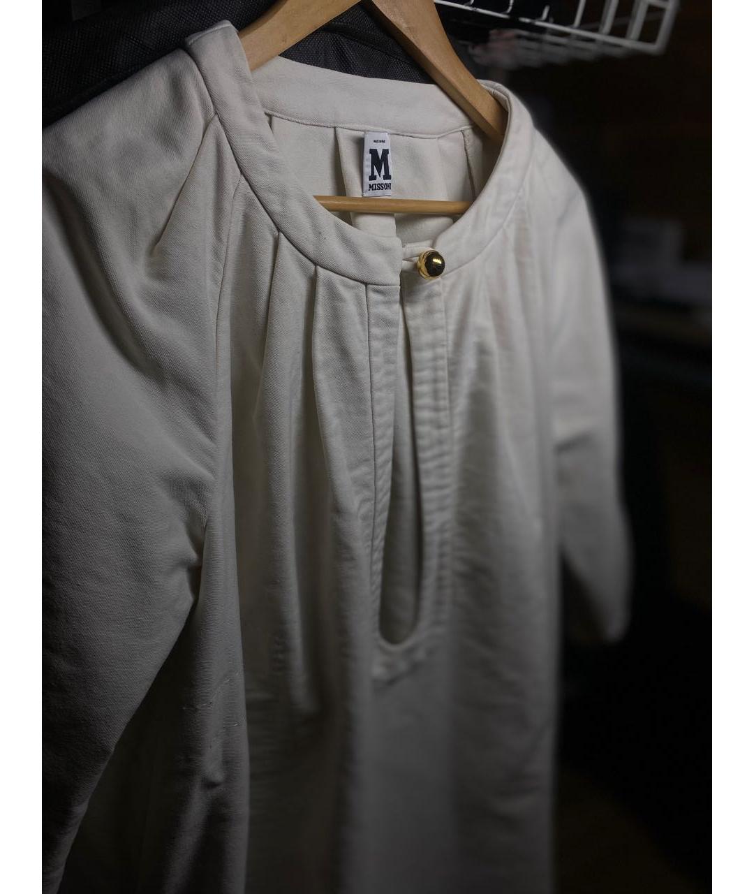 MISSONI Белое хлопковое повседневное платье, фото 4