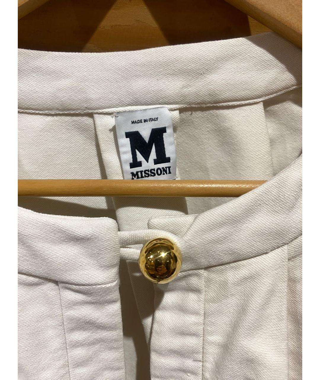 MISSONI Белое хлопковое повседневное платье, фото 3