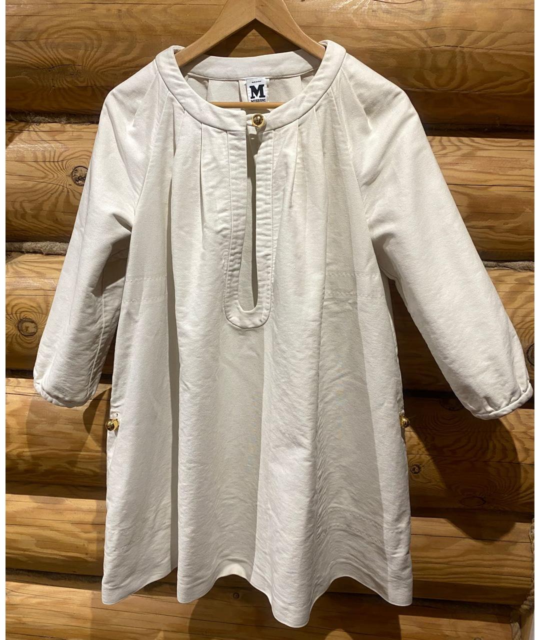 MISSONI Белое хлопковое повседневное платье, фото 8