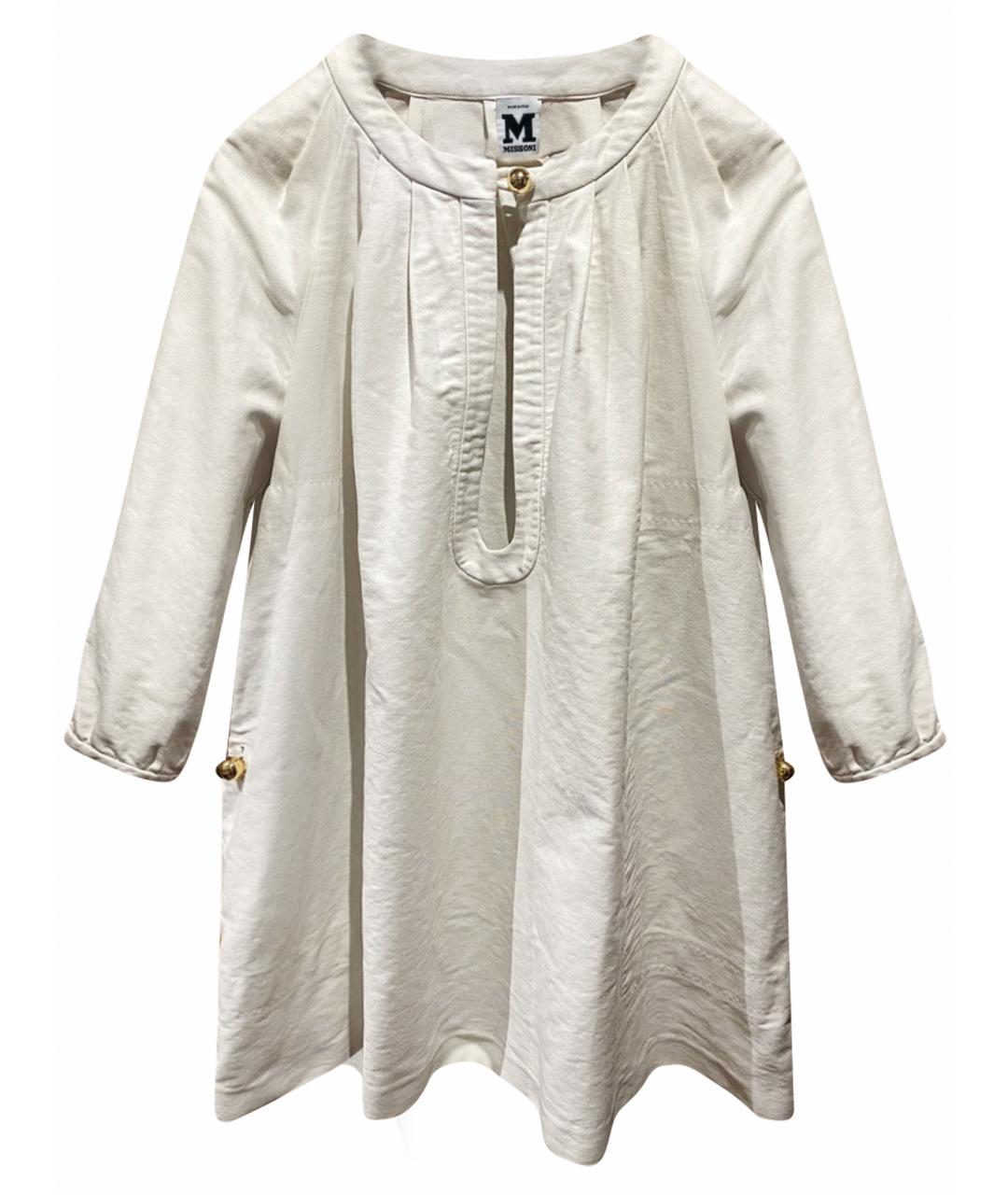 MISSONI Белое хлопковое повседневное платье, фото 1