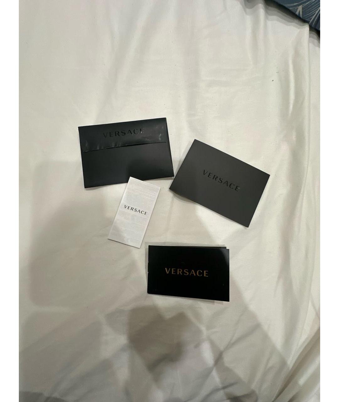 VERSACE Черные пластиковые солнцезащитные очки, фото 5