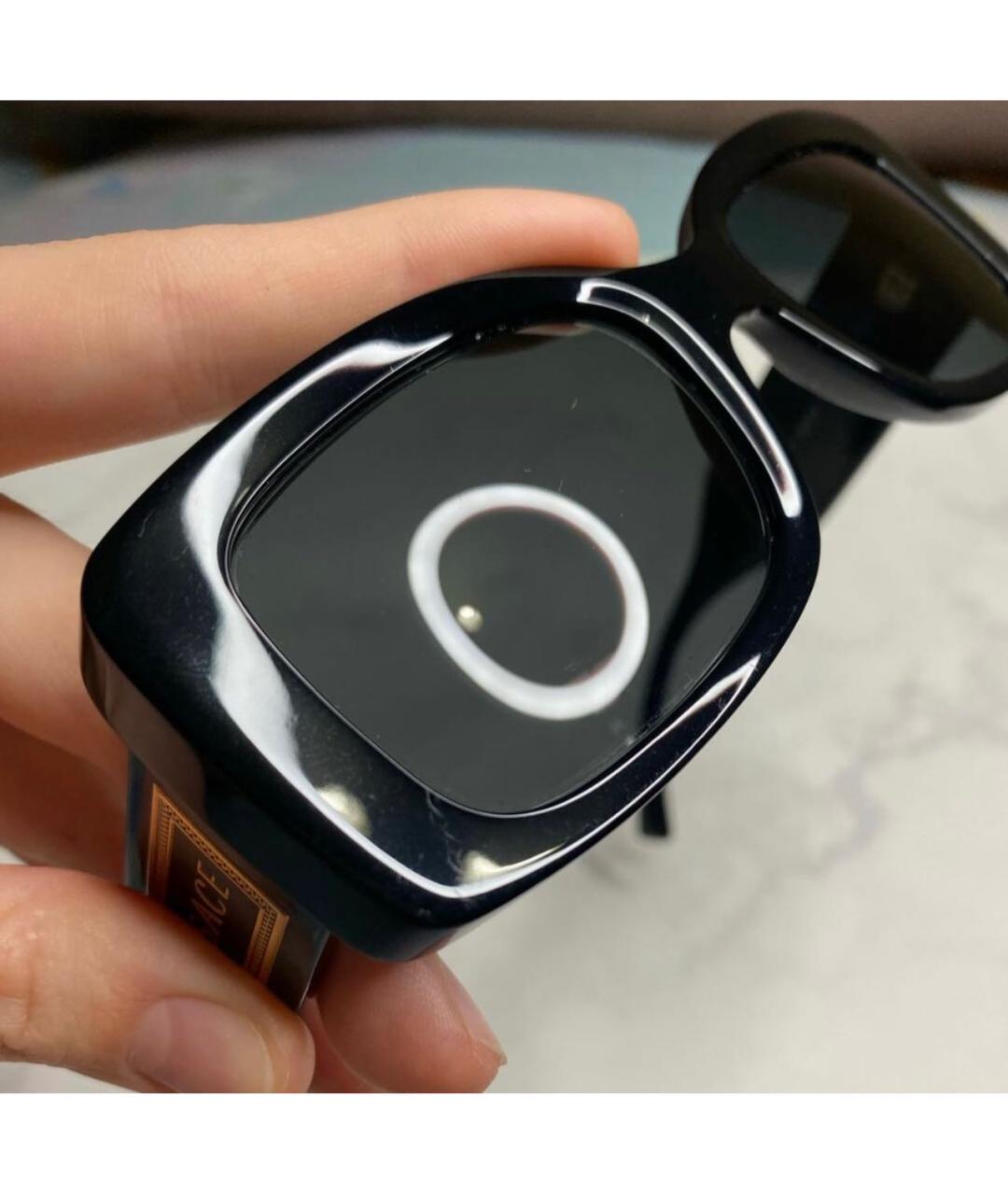 VERSACE Черные пластиковые солнцезащитные очки, фото 2