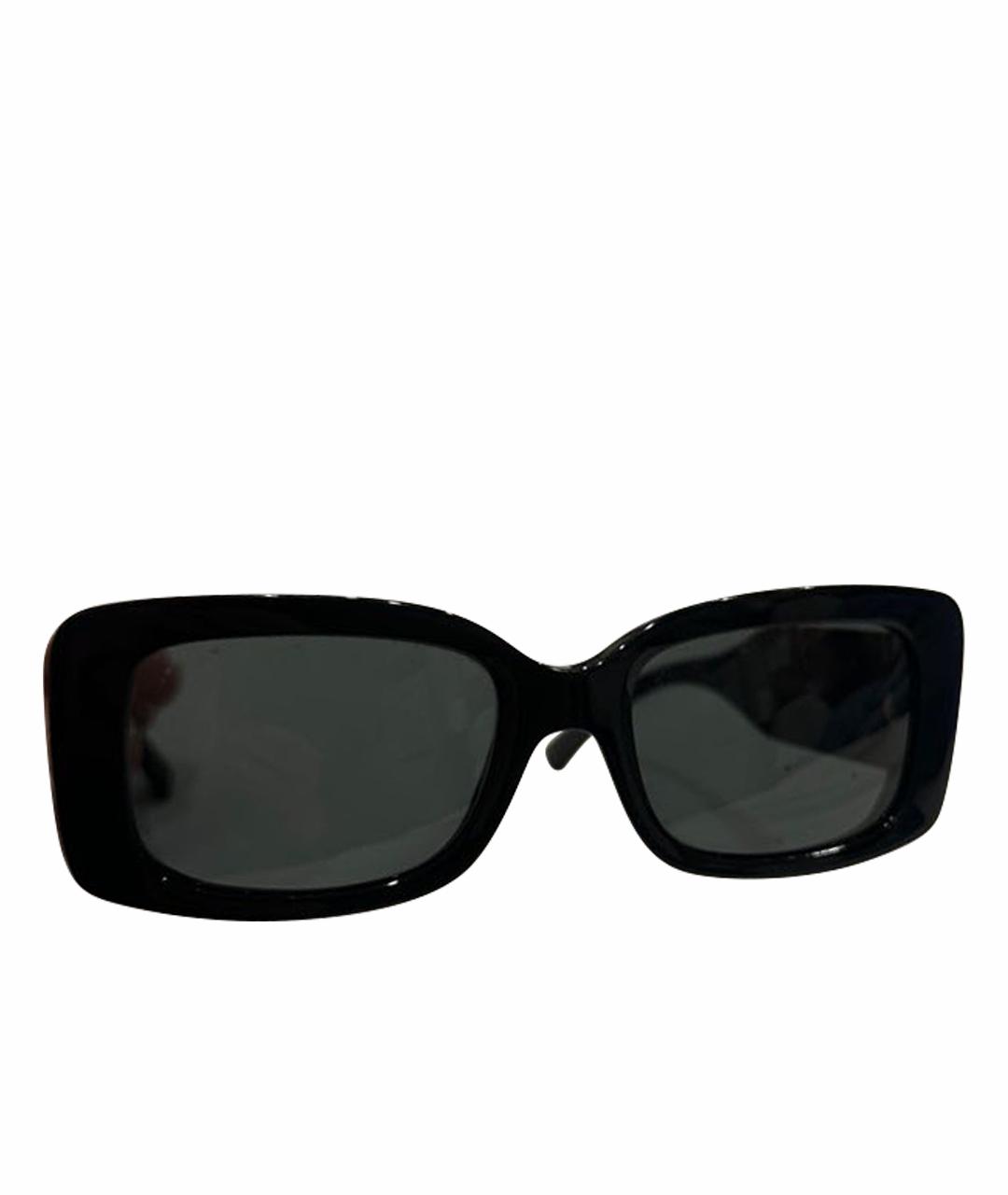 VERSACE Черные пластиковые солнцезащитные очки, фото 1