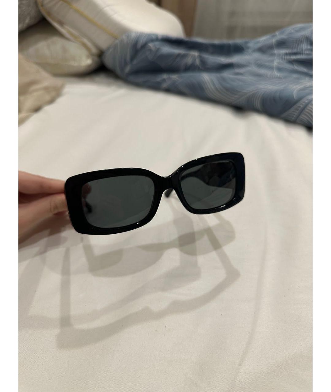 VERSACE Черные пластиковые солнцезащитные очки, фото 7