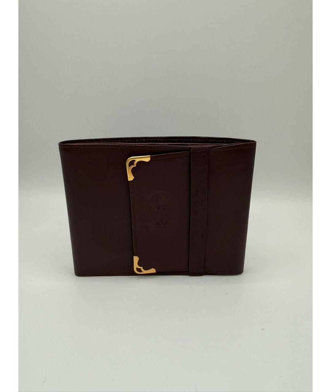 CARTIER Бордовый кожаный кошелек, фото 5