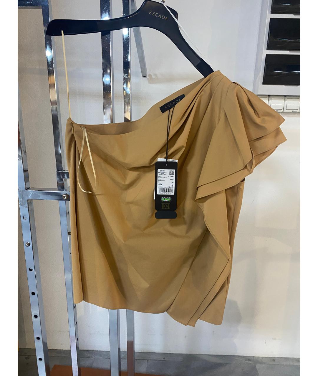 ESCADA Бежевая хлопковая блузы, фото 2