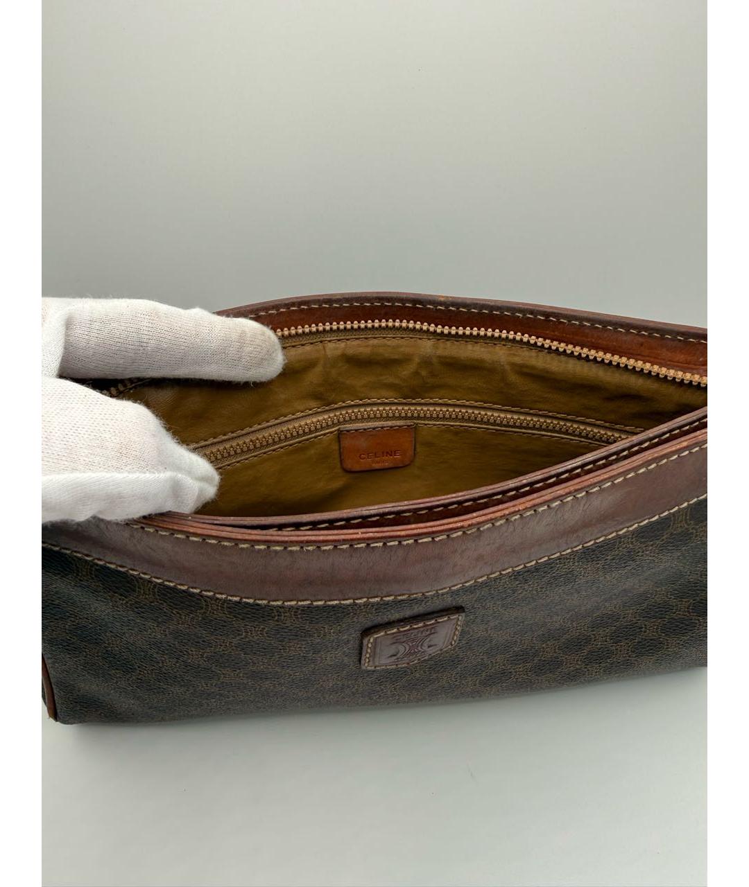 CELINE Коричневая барсетка, фото 5