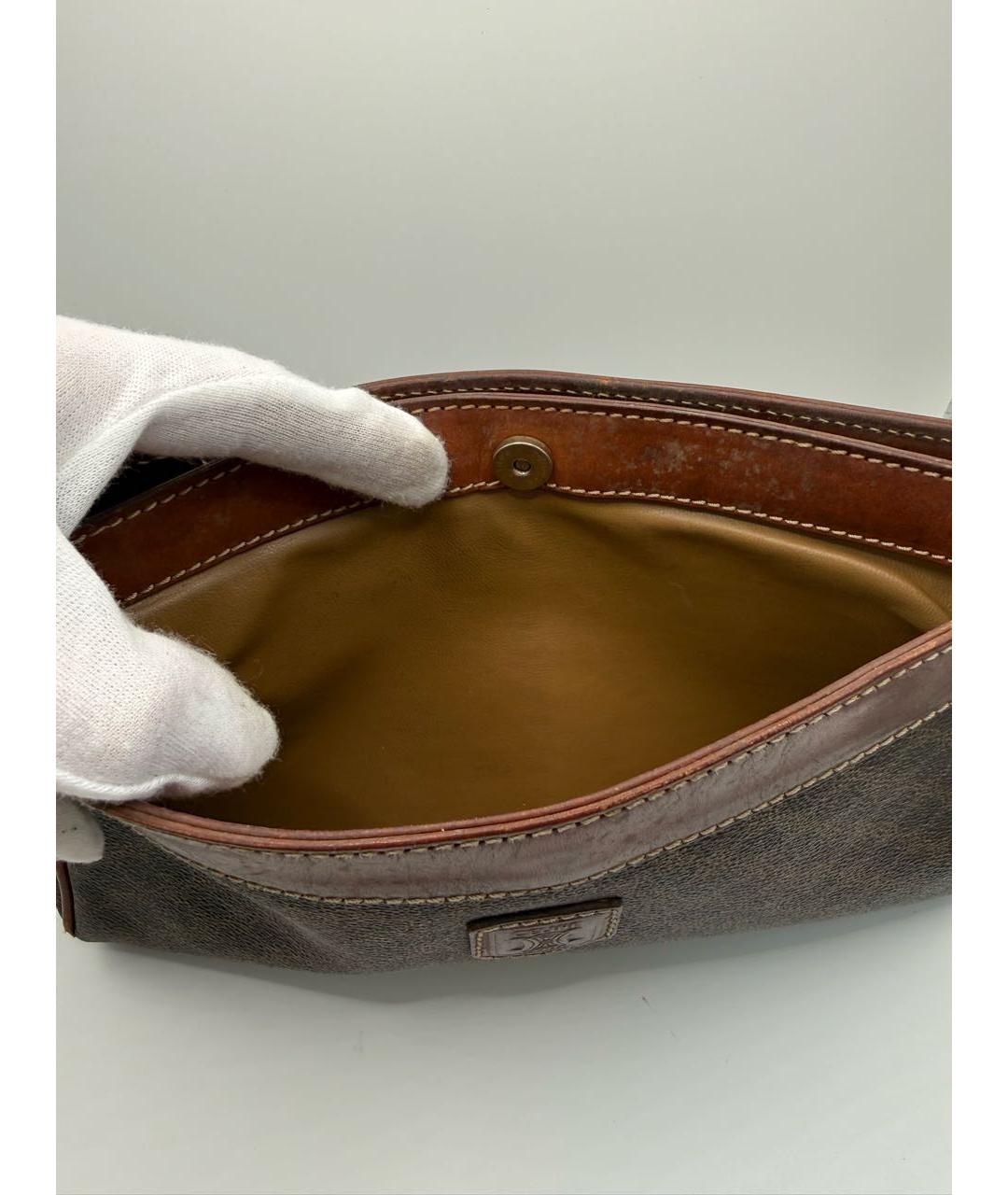 CELINE Коричневая барсетка, фото 4