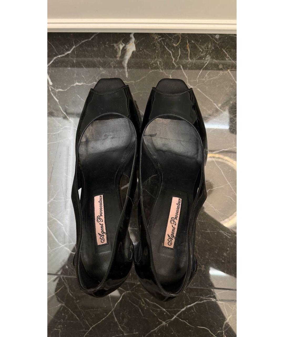 AGENT PROVOCATEUR Черные туфли из лакированной кожи, фото 3