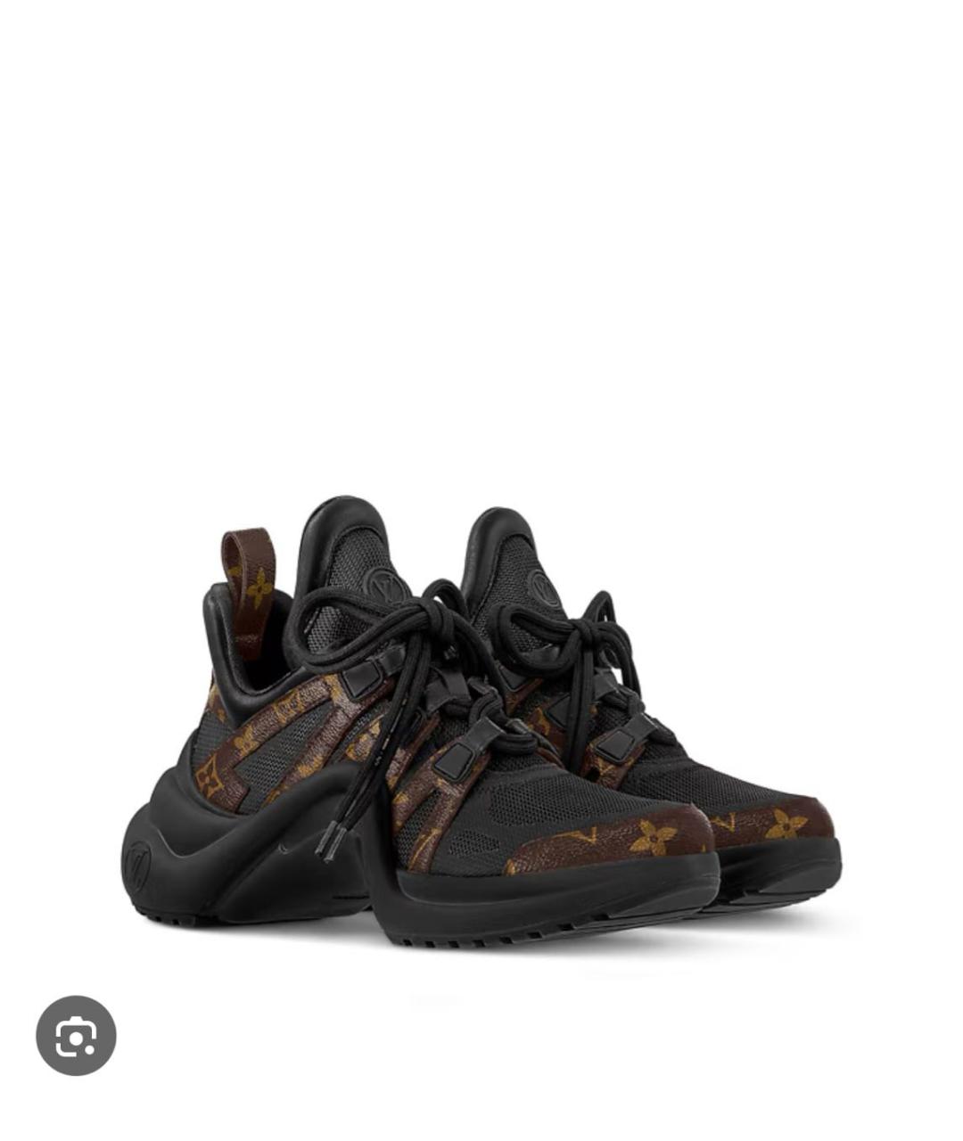 LOUIS VUITTON Черные кожаные кроссовки, фото 9