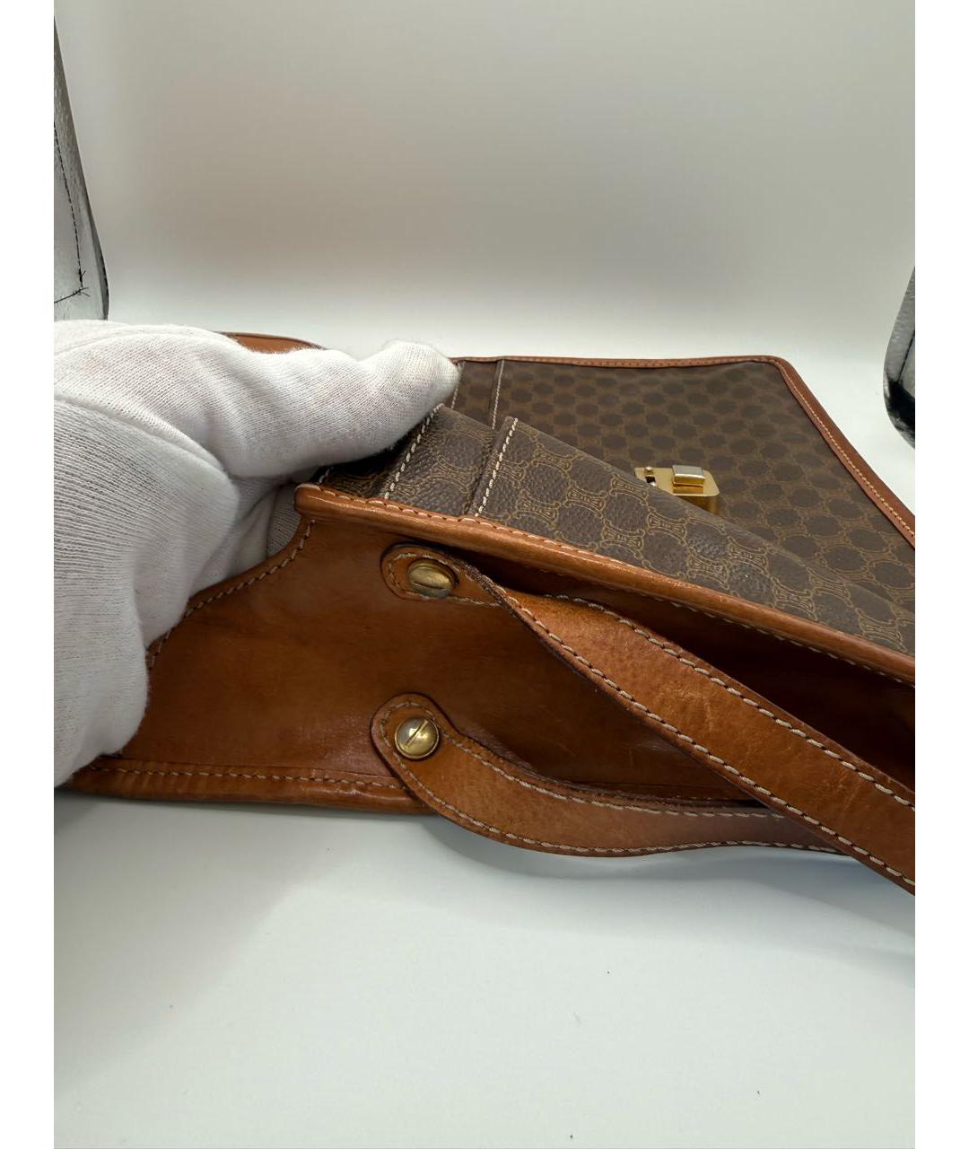 CELINE Коричневая барсетка, фото 5