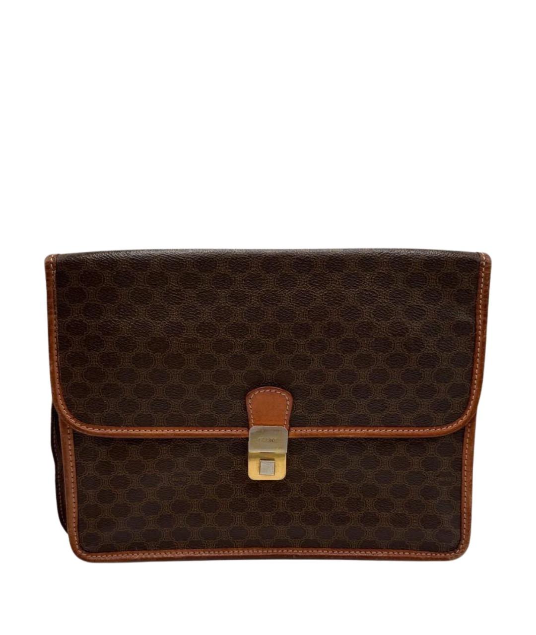 CELINE Коричневая барсетка, фото 1