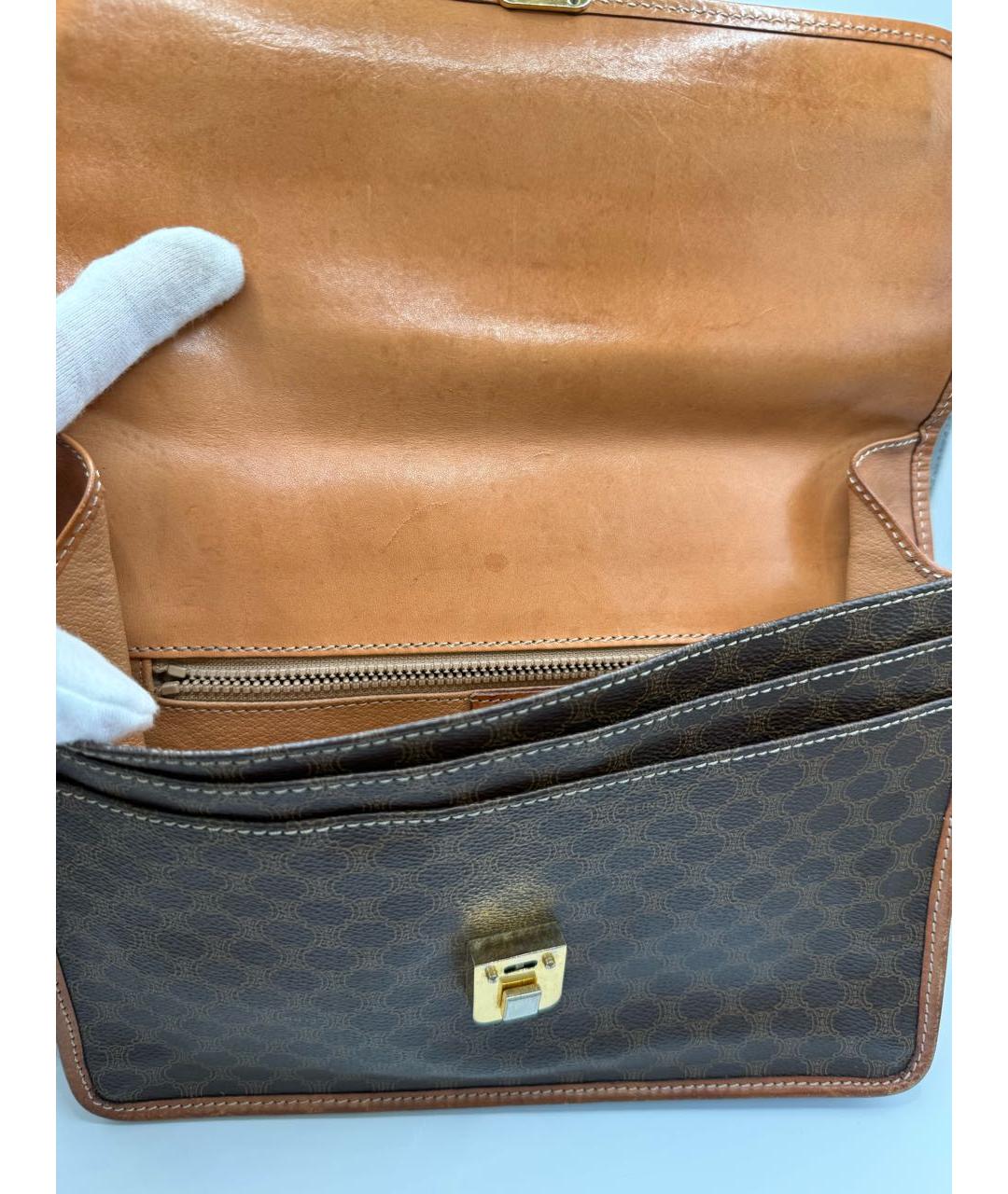 CELINE Коричневая барсетка, фото 6