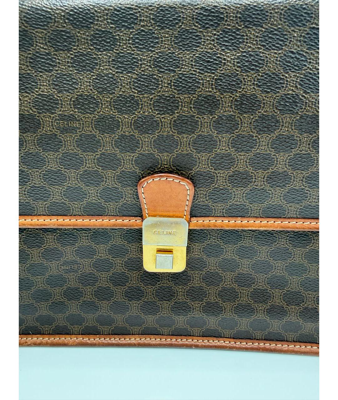 CELINE Коричневая барсетка, фото 4