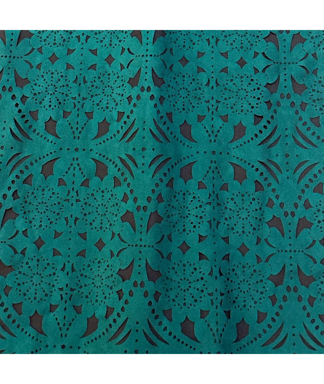 TADASHI SHOJI Зеленые замшевое вечернее платье, фото 4