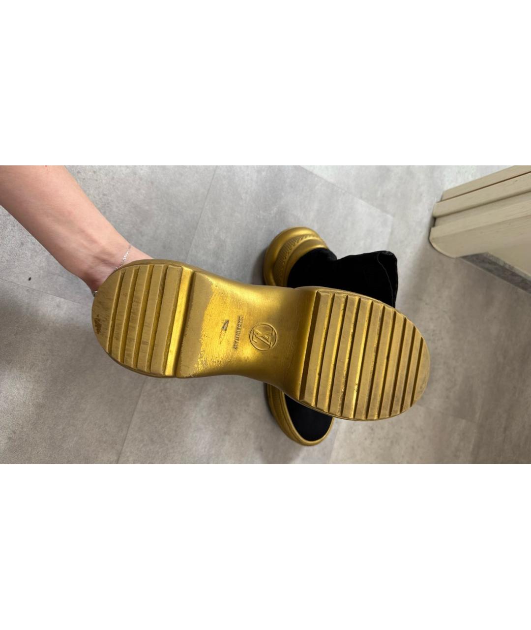 LOUIS VUITTON Черные текстильные кроссовки, фото 7