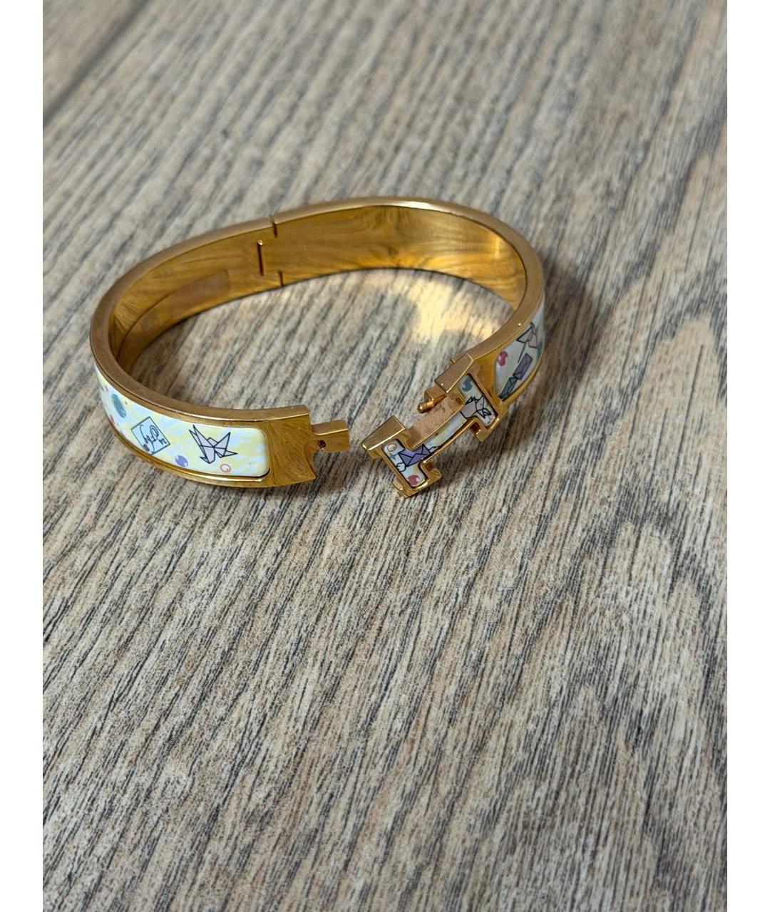 HERMES Белый браслет из розового золота, фото 3