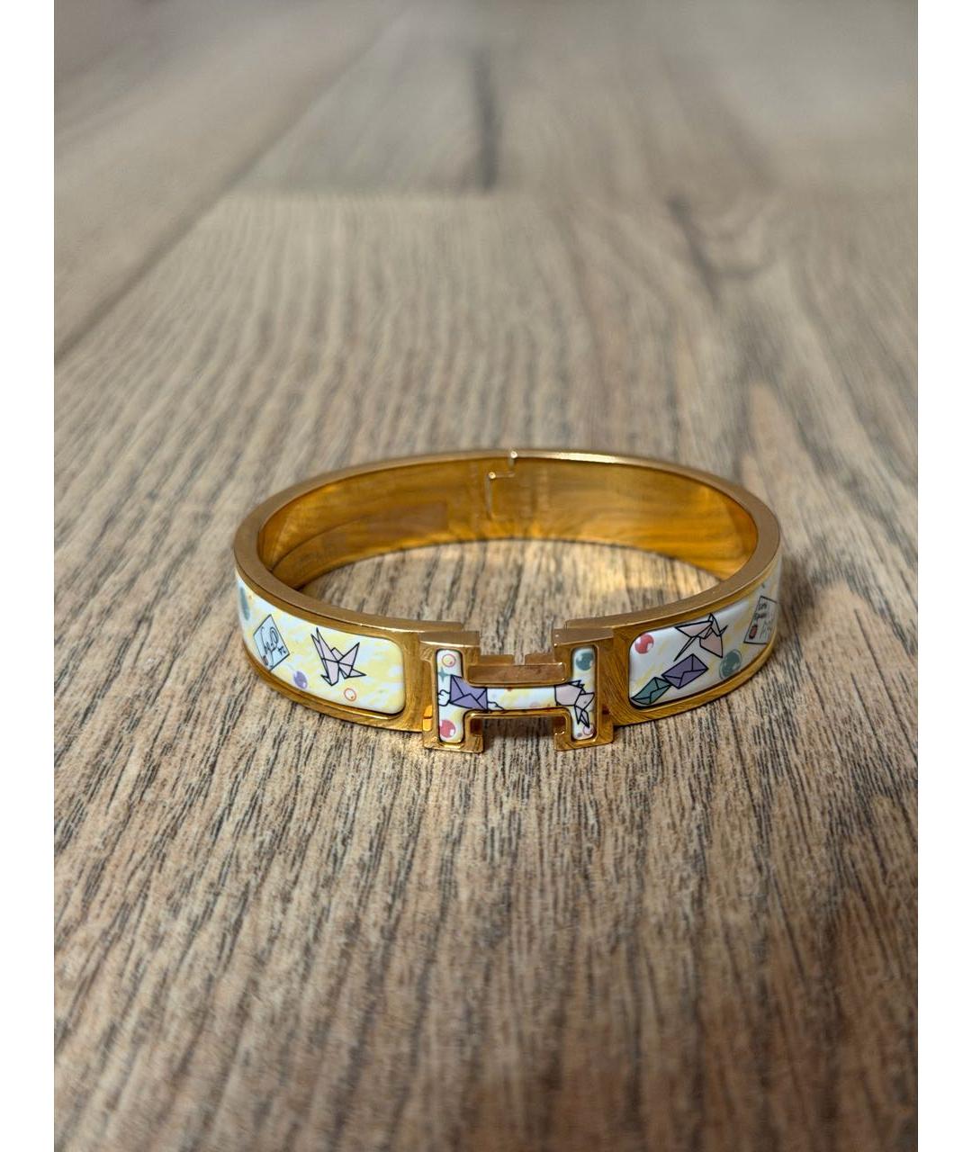 HERMES Белый браслет из розового золота, фото 5