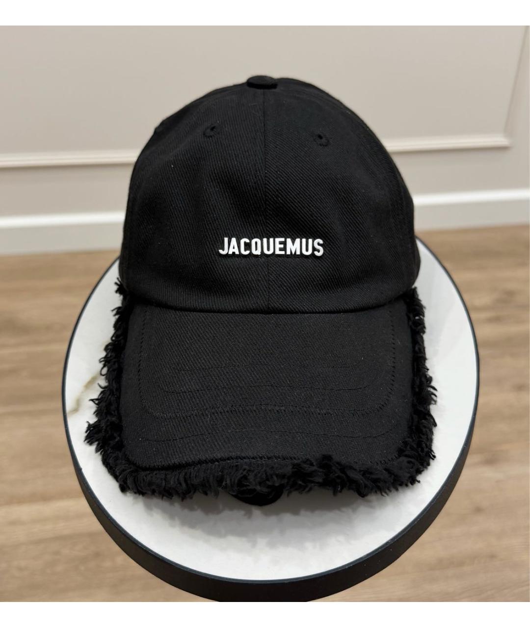 JACQUEMUS Черная хлопковая кепка, фото 3