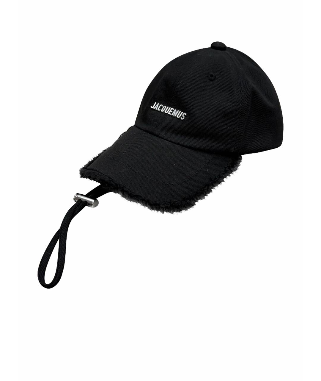 JACQUEMUS Черная хлопковая кепка, фото 1